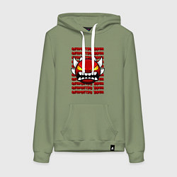 Женская толстовка-худи GEOMETRY DASH КРАСНЫЙ ОГНЕННЫЙ ДЕМОН