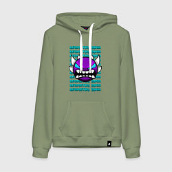 Женская толстовка-худи GEOMETRY DASH ФИОЛЕТОВЫЙ ДЕМОН ГЕОМЕТРИЯ