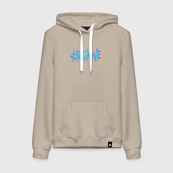 Женская толстовка-худи ARCANE LEAGUE OF LEGENDS NEON LOGO