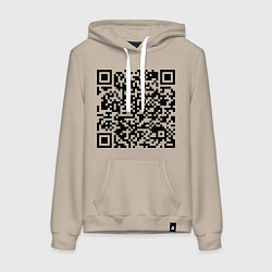 Женская толстовка-худи QR-код Скала Джонсон