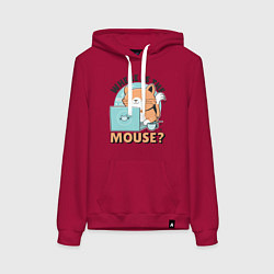 Женская толстовка-худи Где же мышка Программист поймет