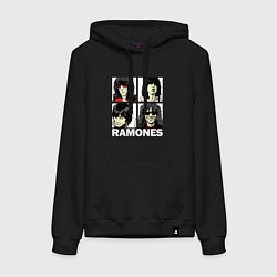 Женская толстовка-худи Ramones, Рамонес Портреты