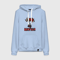 Толстовка-худи хлопковая женская ELDEN RING время путешествовать Элден Ринг Игра, цвет: мягкое небо