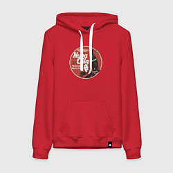 Толстовка-худи хлопковая женская Nuka Cola Ice Cold Retro, цвет: красный