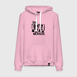 Толстовка-худи хлопковая женская The Beatles БИТЛЗ, цвет: светло-розовый