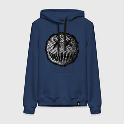 Женская толстовка-худи Жуткая рожица пиксельная