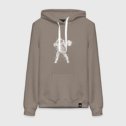 Женская толстовка-худи Космический бейсбол