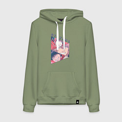 Женская толстовка-худи Гинтоки Кагура и Шинпачи