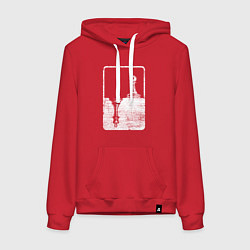 Женская толстовка-худи Шахматы БелыеЧерные - пешка и король