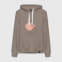 Женская толстовка-худи Fuck you chicken