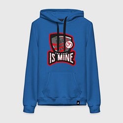 Толстовка-худи хлопковая женская The Game Is Mine, цвет: синий