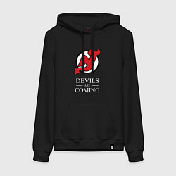 Женская толстовка-худи New Jersey Devils are coming Нью Джерси Девилз