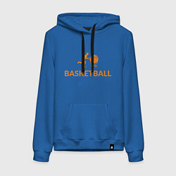 Толстовка-худи хлопковая женская Buy Basketball, цвет: синий