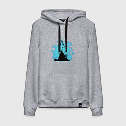 Толстовка-худи хлопковая женская Genshin Impact AyatoАято, цвет: меланж
