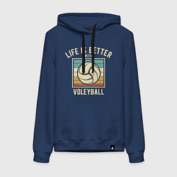 Женская толстовка-худи Волейбол - Жизнь