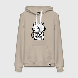 Женская толстовка-худи JDM Cat & Engine Japan