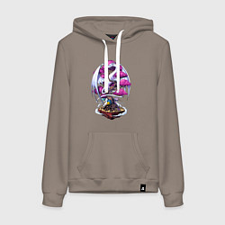 Женская толстовка-худи Дракон на дереве - космическая метаморфоза