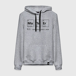 Женская толстовка-худи MoThEr химические элементы
