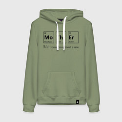 Женская толстовка-худи MoThEr химические элементы