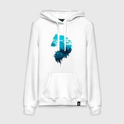 Женская толстовка-худи Принцесса Мононоке волчий силуэт