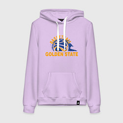 Толстовка-худи хлопковая женская Golden State Basketball, цвет: лаванда