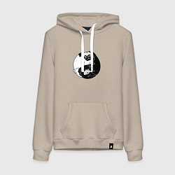 Женская толстовка-худи Собачий Инь Янь