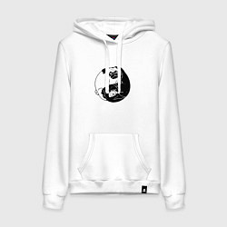 Женская толстовка-худи Собачий Инь Янь