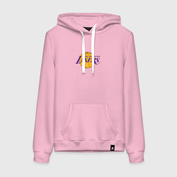 Толстовка-худи хлопковая женская Лос-Анджелес Лейкерс NBA, цвет: светло-розовый