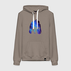 Женская толстовка-худи Череп Тираннозавра Космос