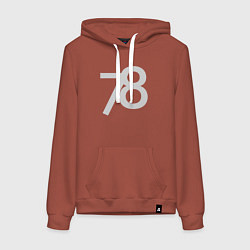 Женская толстовка-худи Огромные цифры 78