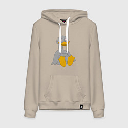 Женская толстовка-худи Два весёлых гуся СЕРЫЙ