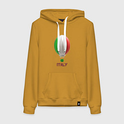 Женская толстовка-худи 3d aerostat Italy flag