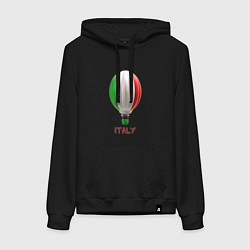 Женская толстовка-худи 3d aerostat Italy flag
