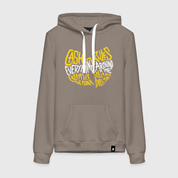 Толстовка-худи хлопковая женская CREAM Wu-Tang, цвет: утренний латте