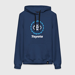 Толстовка-худи хлопковая женская Toyota в стиле Top Gear, цвет: тёмно-синий