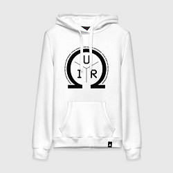 Толстовка-худи хлопковая женская Вы и есть сопротивление, цвет: белый