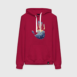 Женская толстовка-худи Отпечаток ладони Кратоса