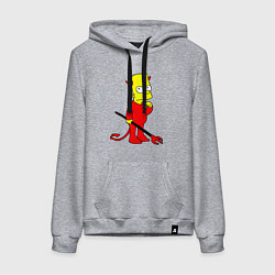 Женская толстовка-худи Bart Simpson - devil