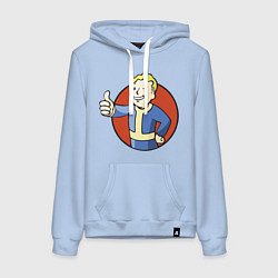 Толстовка-худи хлопковая женская Vault boy like, цвет: мягкое небо