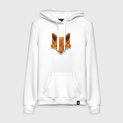 Женская толстовка-худи Голова лисы-полигональ