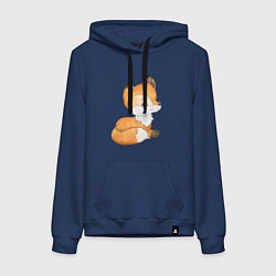 Женская толстовка-худи Маленький лисенок арт