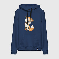 Женская толстовка-худи Довольная радостная лисичка