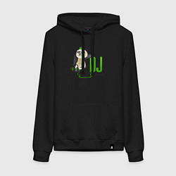 Женская толстовка-худи DJ панда я люблю музыку