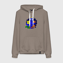 Женская толстовка-худи Радужные друзья: все персонажи