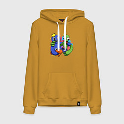 Женская толстовка-худи Персонажи игры Радужные друзья