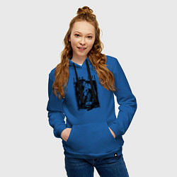 Толстовка-худи хлопковая женская Майкл Джексон в куртке, цвет: синий — фото 2