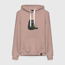 Женская толстовка-худи Котик притворился ёлочкой