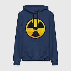 Толстовка-худи хлопковая женская Atomic Nuclear, цвет: тёмно-синий