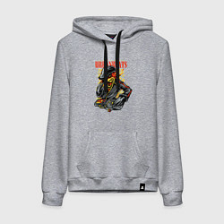 Женская толстовка-худи Птица диджей - городские ритмы