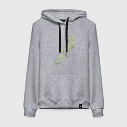 Женская толстовка-худи Тропические листья разлетаются